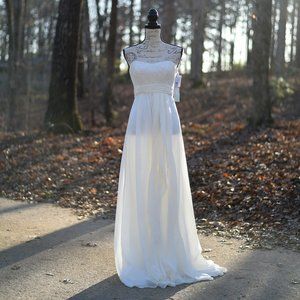 NWT Galina strapless embroidered wedding dress